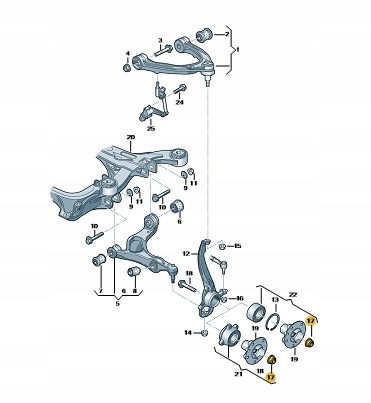 Гайка 12-kątna привідний вал ступиця vw touareg audi q7 wht006779 Недорого