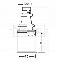 фото №1, Защита шарнир kpl citroen peugeot - inner bcb2547