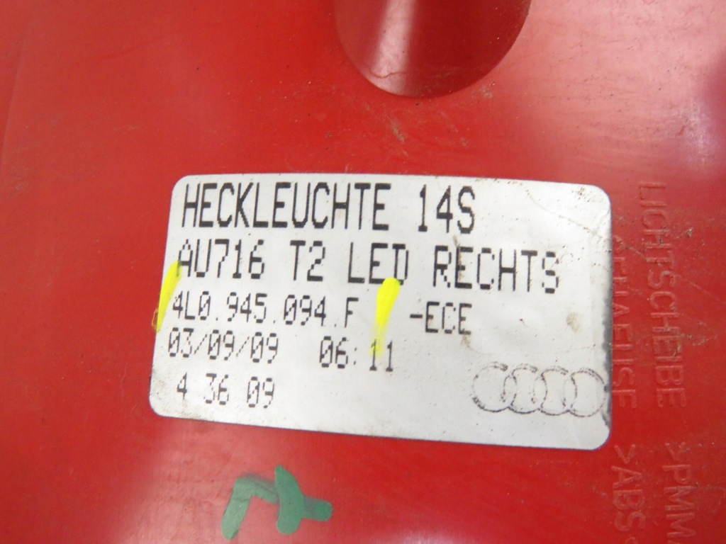 фото №5, Лампа правая задняя audi q7 4l 4l0945094f