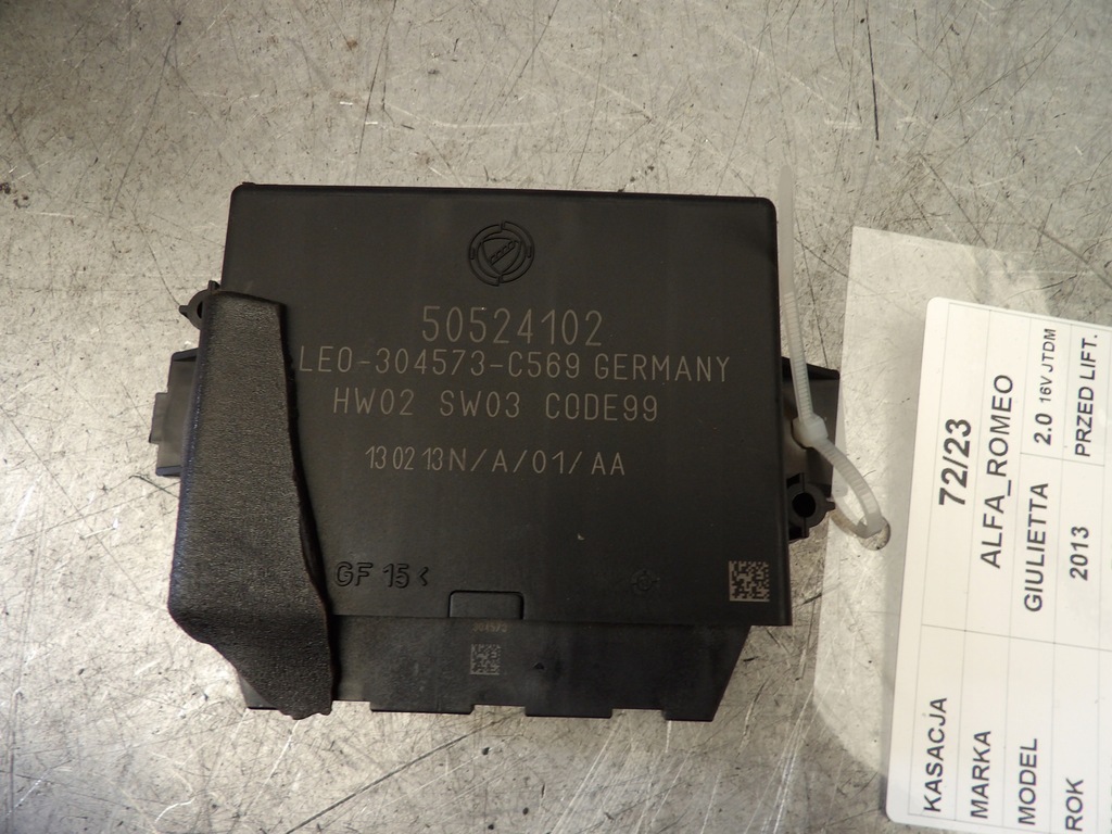 фото №1, Модуль паркування alfa romeo giulietta 50524102