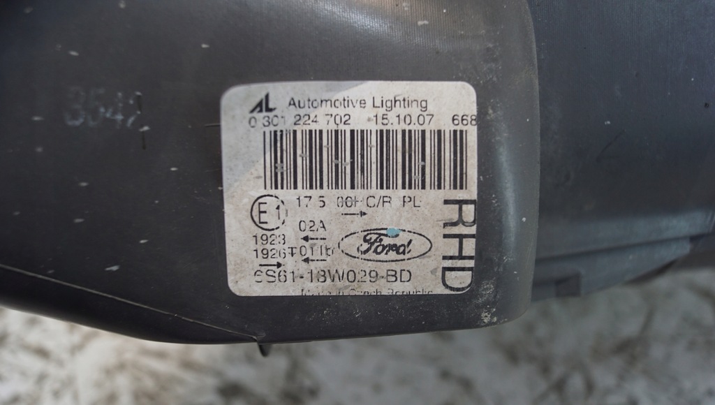 фото №11, Ford fiesta mk 6 лампа правая перед uk