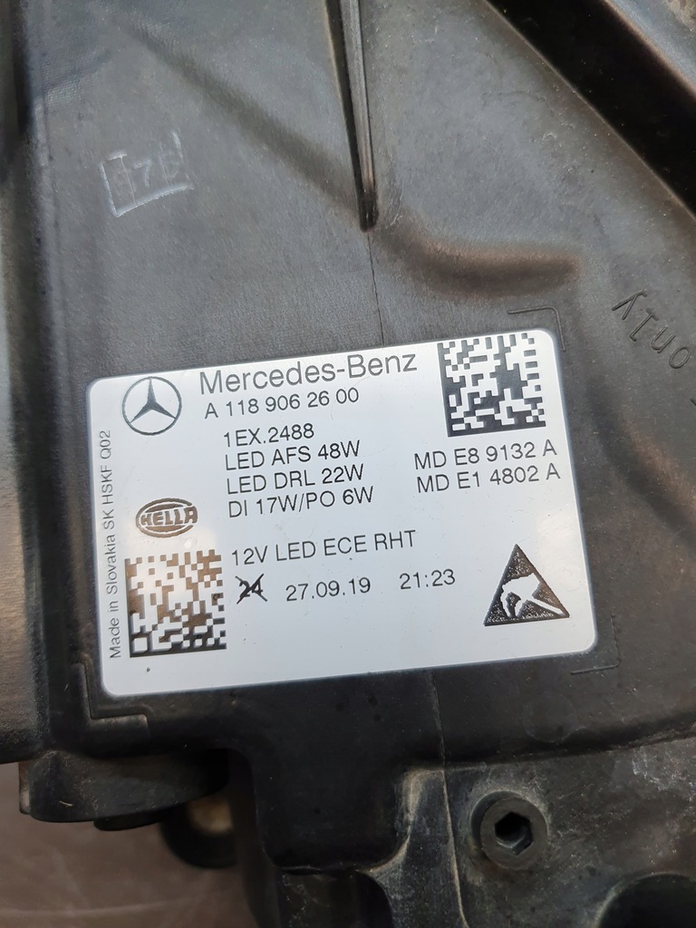 фото №8, Лампа перед правая mercedes cla c118 x118 2019-