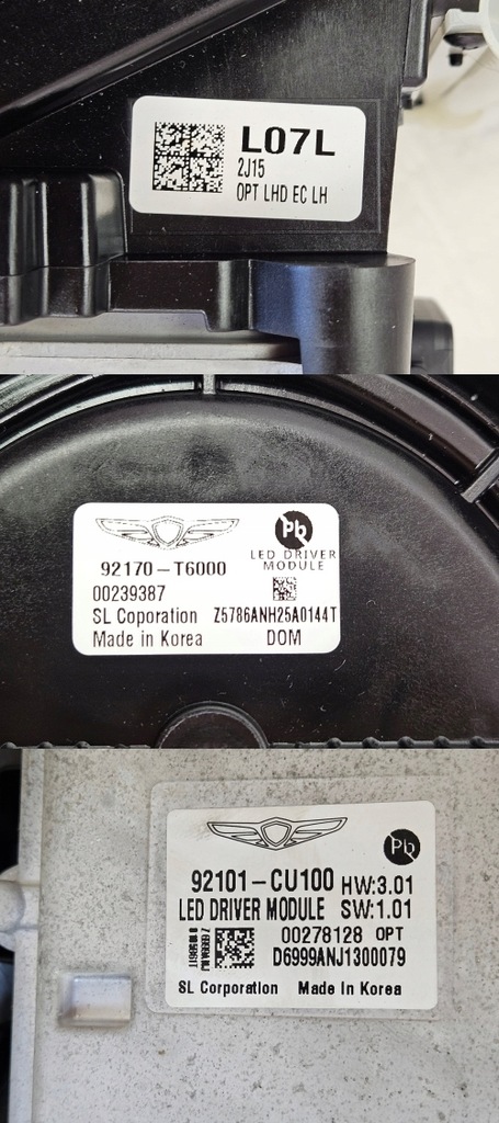 фото №16, Левая лампа перед hyundai genesis gv60 i 1 gv 60 92170-t6000 92101-cu100