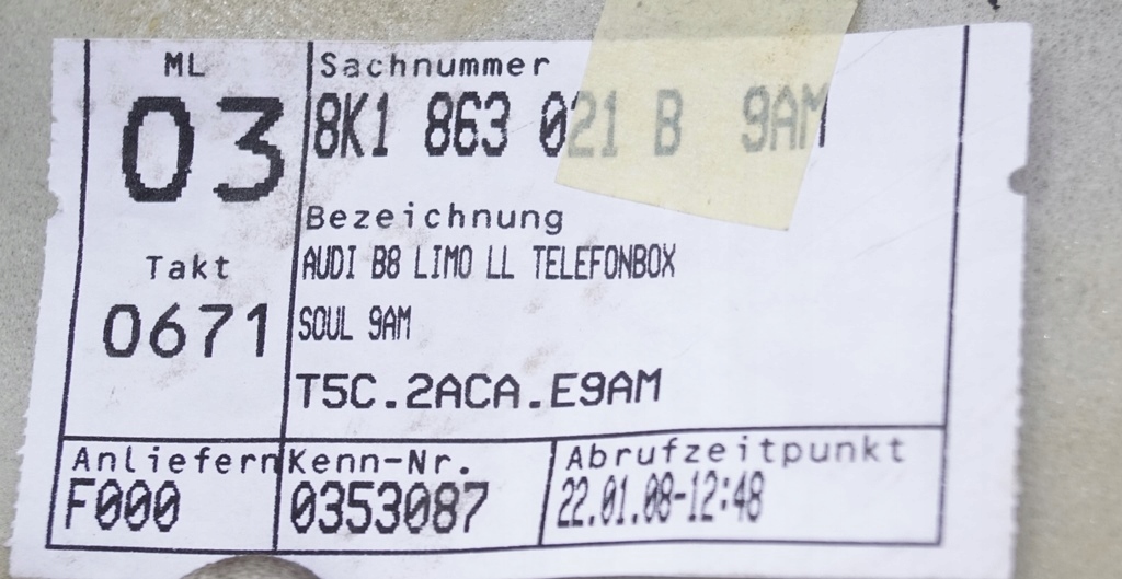 фото №7, Обшивка коврик pod ноги audi a4 b8 sedan 8k1863021b