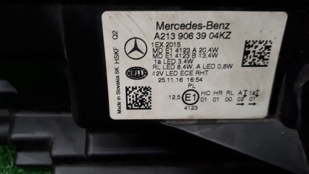 фото №4, Mercedes e-klasa w213 full led лампа передняя