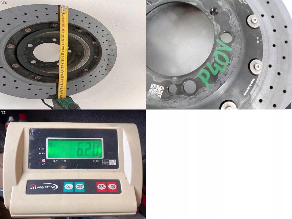 фото №12, Porsche 911 991 / 992 turbo 981 gt4 pccb диск керамическая правая задняя 390x32