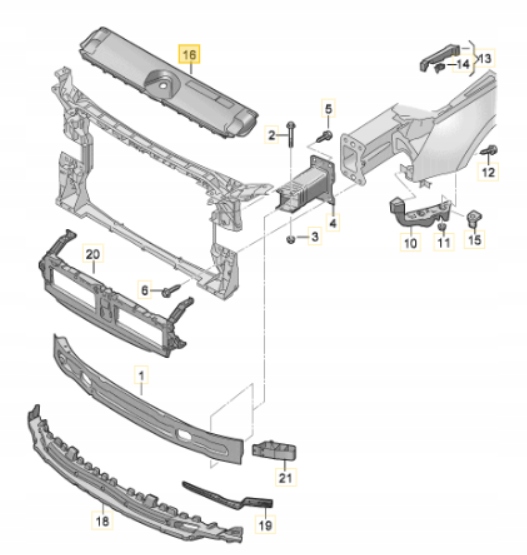 фото №1, Оригинальный номер audi 8w0807081f защита поперечина передний audi a4 8w