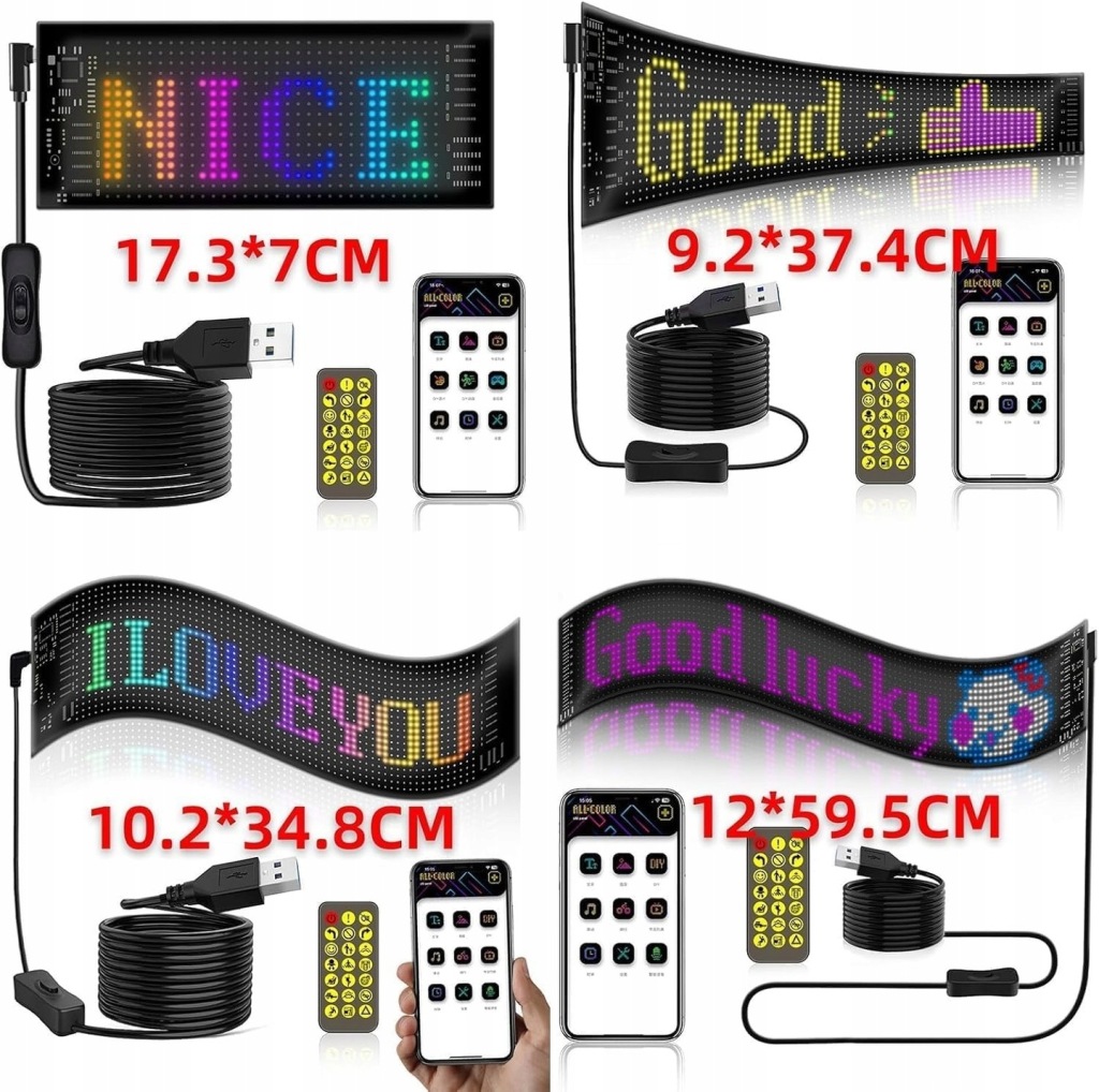 фото №12, Динамическая лампа автомобильная led eye с miękkim kolorowym экран 102 348mm