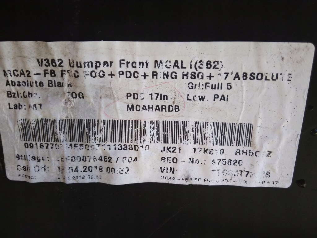 фото №7, Бампер перед ford transit custom lift kk21-17f003