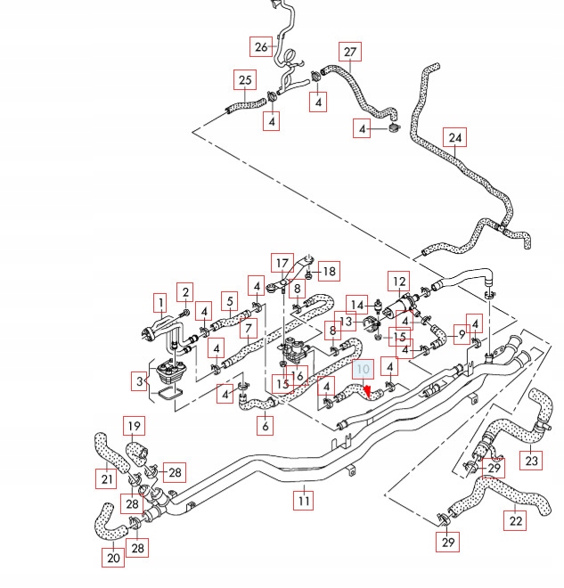 фото №1, Audi r8 42 охлаждающая жидкость шланг труба 420819376 2015 original