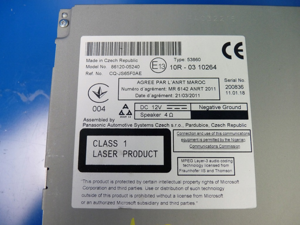 фото №3, Toyota avensis t27 lift t29 радіо заводський оригінальні