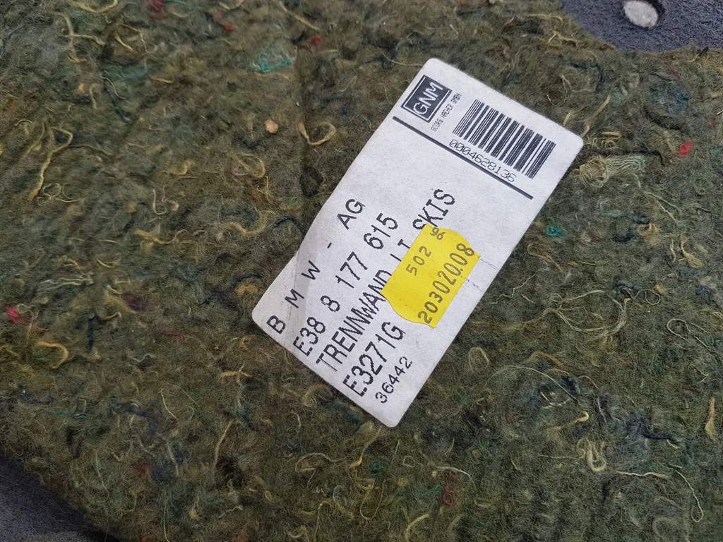 фото №5, Обивка багажника боковая левая задняя 8 177 615 bmw 7 e38