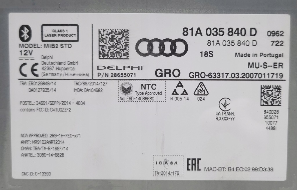 фото №9, Navi mib 2 audi a3 8v q2 81a035840d