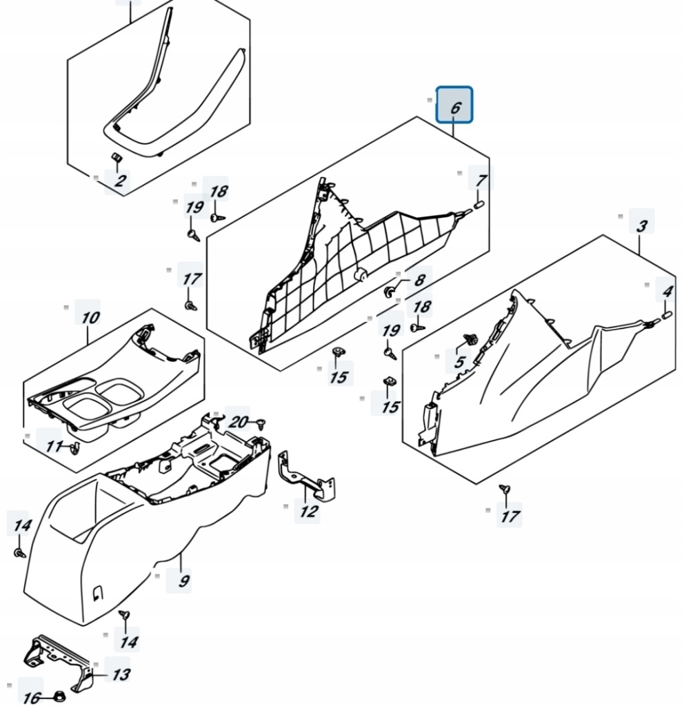 фото №7, Suzuki sx4 s-cross 18r 1.4t lift защита корпус туннель консоли левая