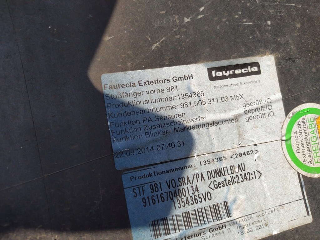 фото №13, Porsche boxter cayman 981 бампер передний перед