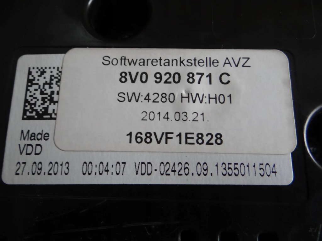 фото №5, Счетчик приборная панель 8v0920871c audi a3 s3 дизель