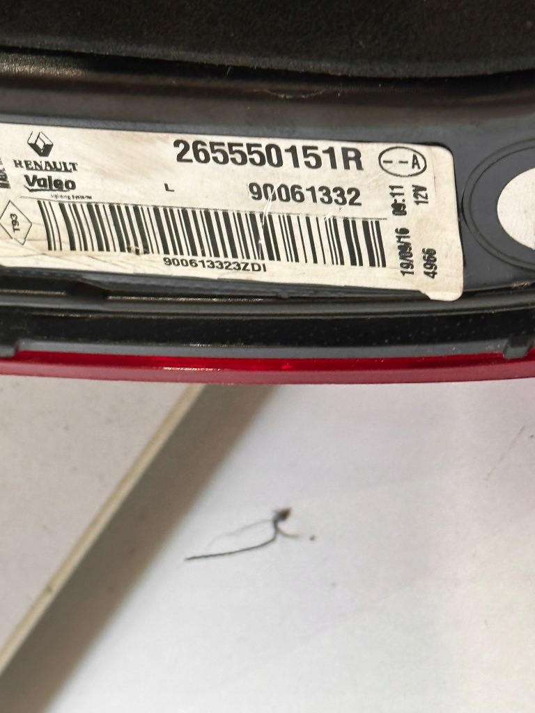 фото №3, Лампа лівий задня кришка багажника renault kadjar 265550151r