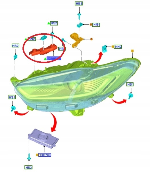 фото №9, Кронштейн лампи праве ford mondeo fusion mk5_ 1922342 _ ds73-13a004-ba