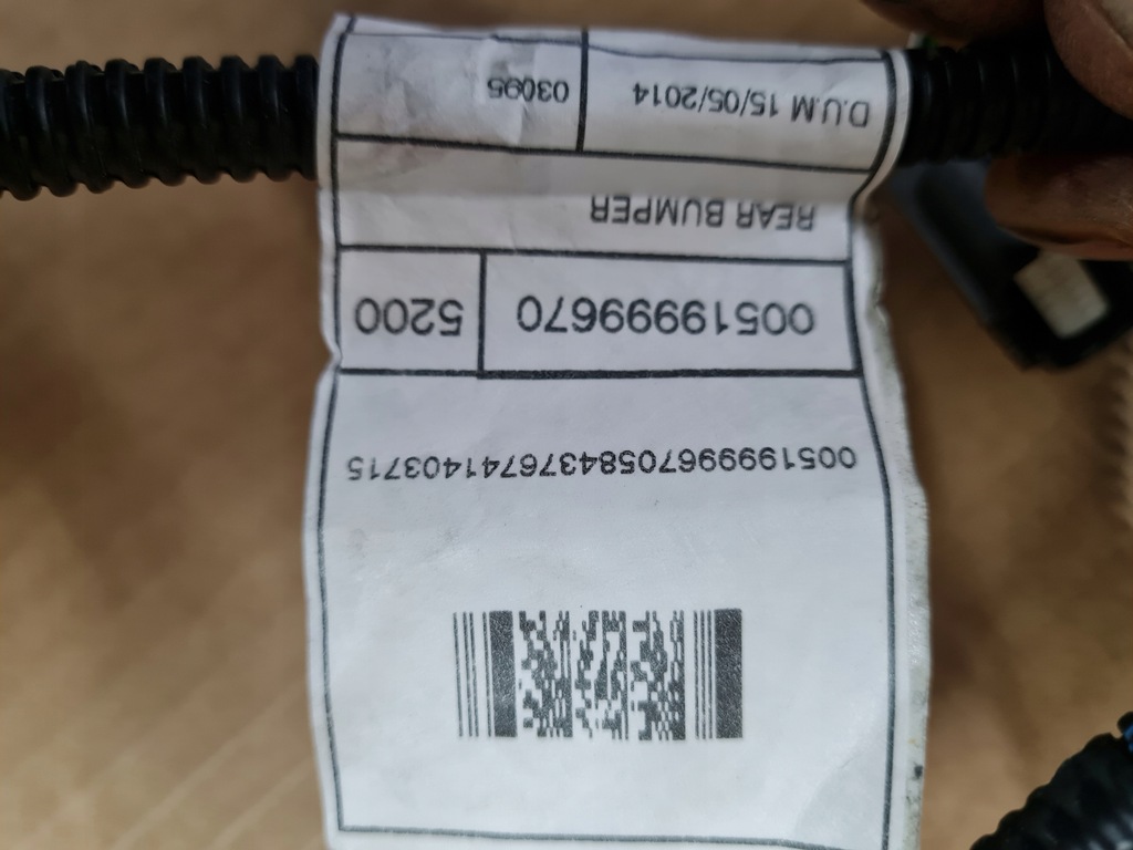 фото №3, Jeep renegade 00519999670 электропроводка pdc задняя