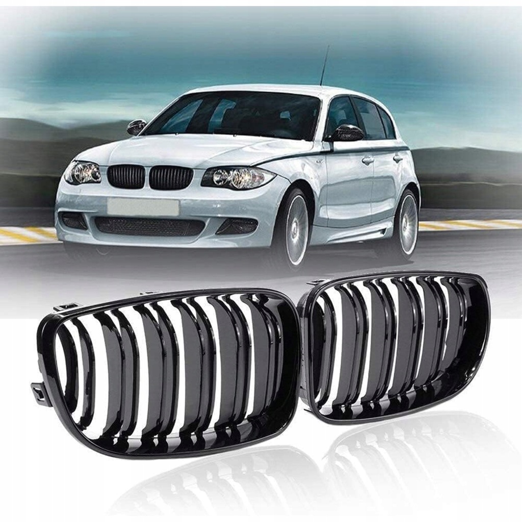 фото №7, Решётка радиатора радиатора перед чёрный высокий блеск do e81 e82 e87 e88 2008-2013