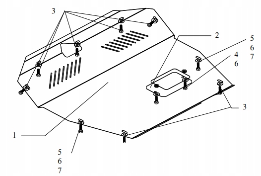 Hyundai santa fe 2001-2006 - захист pod двигун 0085 Недорого
