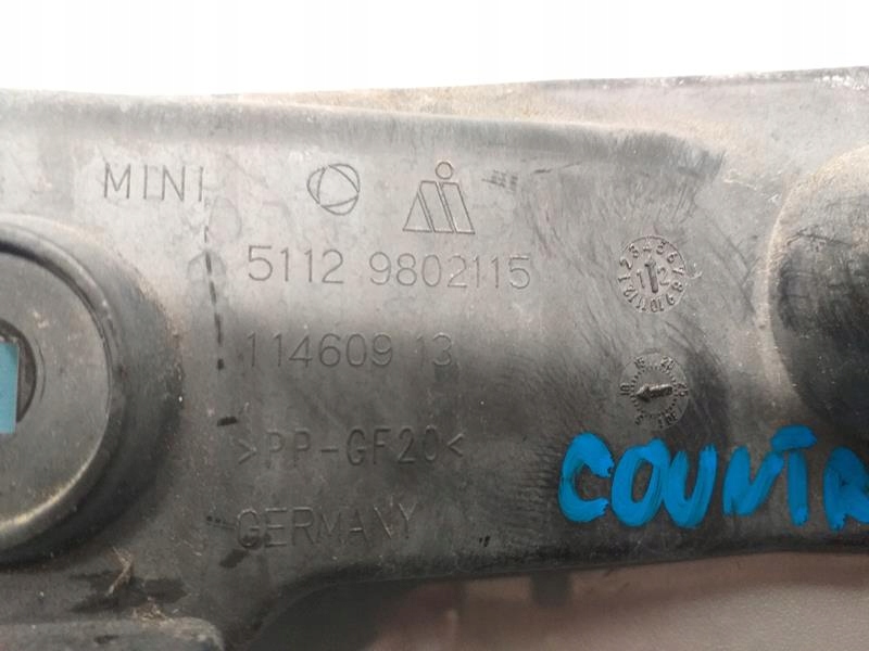 фото №3, Направляющая бампера левый задняя mini r60 9802115