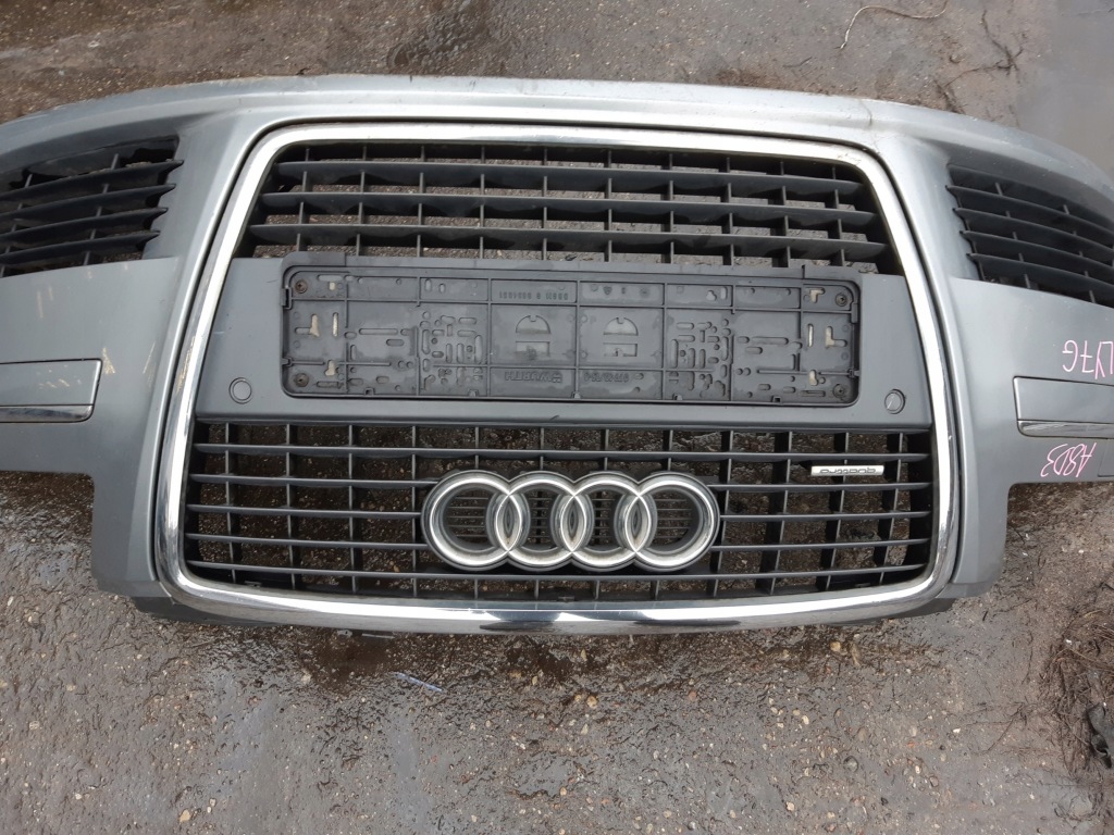 фото №15, Audi a8 d3 бампер перед передний решётка радиатора решётка радиатора омыватель pdc ксенон ly7g