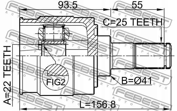 фото №2, Шарнір привідний внутрішній перед kia rio cerato