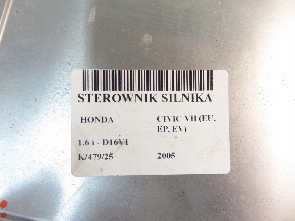 фото №5, Блок керування honda civic vii eu, ep, ev 1.6 i - d16v1 37820pmhg02 4629525316