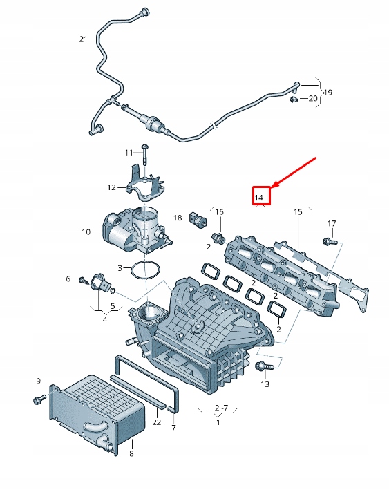 фото №2, Vw eos 1f lower впуск manifold деталь 03c133202aq