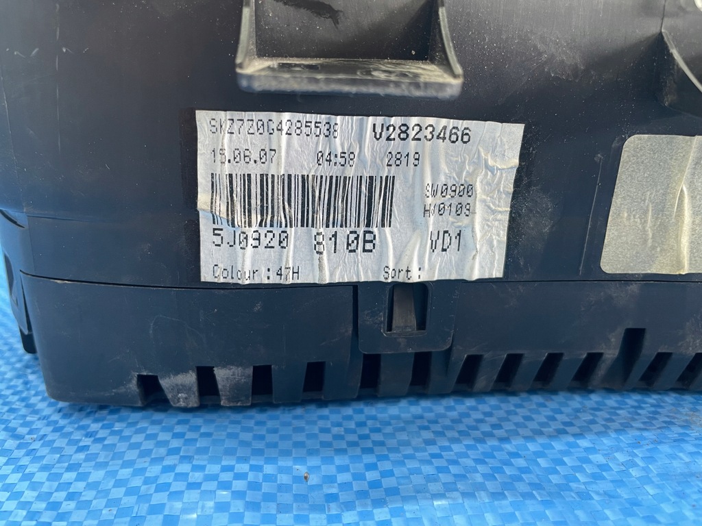 фото №7, Счетчик приборы vdo v2823466 skoda fabia ii roomster 5j0920801 europa