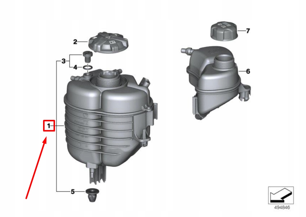 Bmw 3 g20, g28 бак расширительный 8610652 17138610652 Оригинал