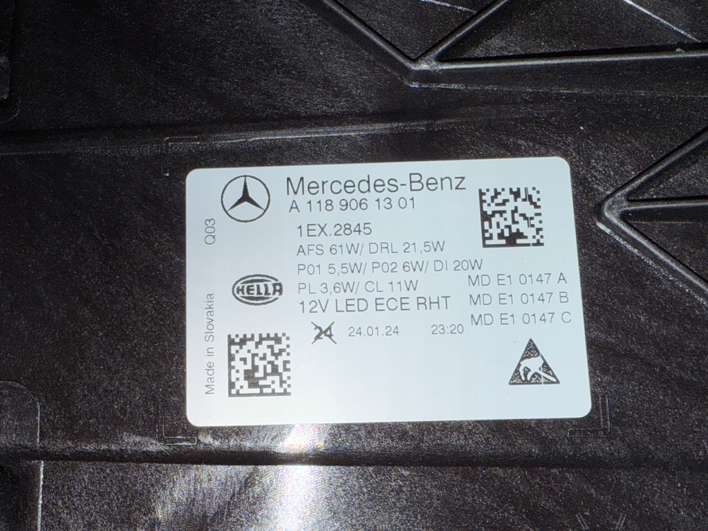 фото №11, Mercedes cla 118 lift multibeam лампа ліва fabrycznie nowa a 118 906 13 01