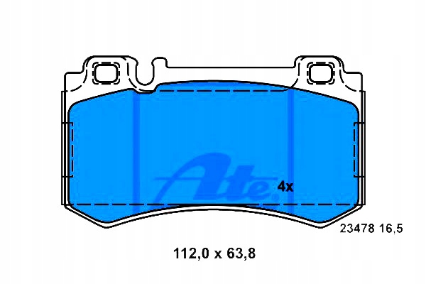 фото №1, Ate комплект тормозных колодок ham. задняя mercedes cls c219 ,