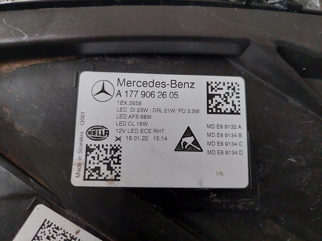 фото №11, Лампа правая - full led - multibeam - mercedes a klasa w177