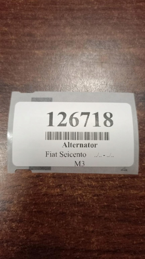 Fiat seicento 900 генератор a12555t Зі Шроту