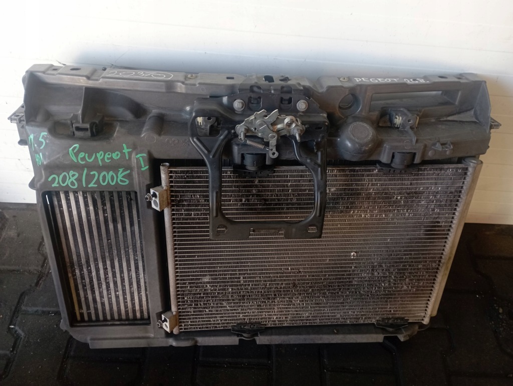 фото №1, Peugeot 208 2008 1.5 hdi pas перед передній радіатор комплект