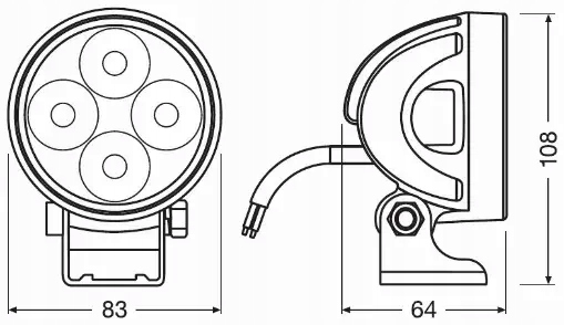 фото №4, Osram round vx80-wd лампа робоча протитуманна фара