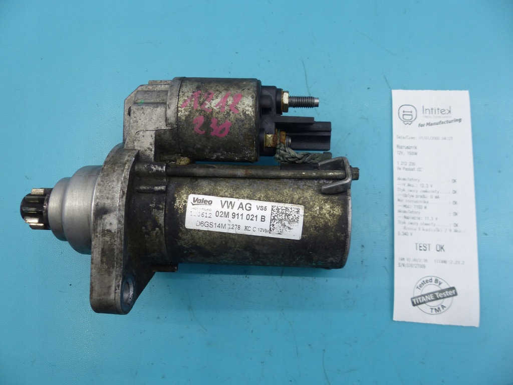 фото №1, Test стартер vw passat cc 08-16 2.0 tsi