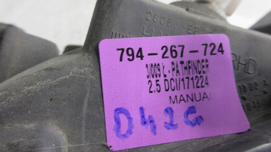 фото №7, Nissan pathfinder 2.5 dci 26060eb300 лампа ліва перед