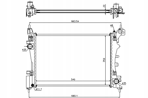 Купить Nissens радиатор двигателя citroen nemo