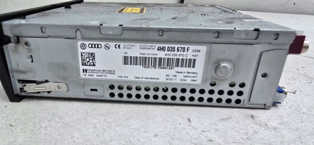 фото №4, Audi a8 d4 считыватель mmi mulimedii радио sd cd 4h0035670f