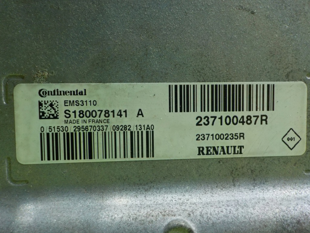 Renault megane 3 купе 2.0 b 09r 3d блок керування бортовий комп'ютер двигуна 237100487r Недорого