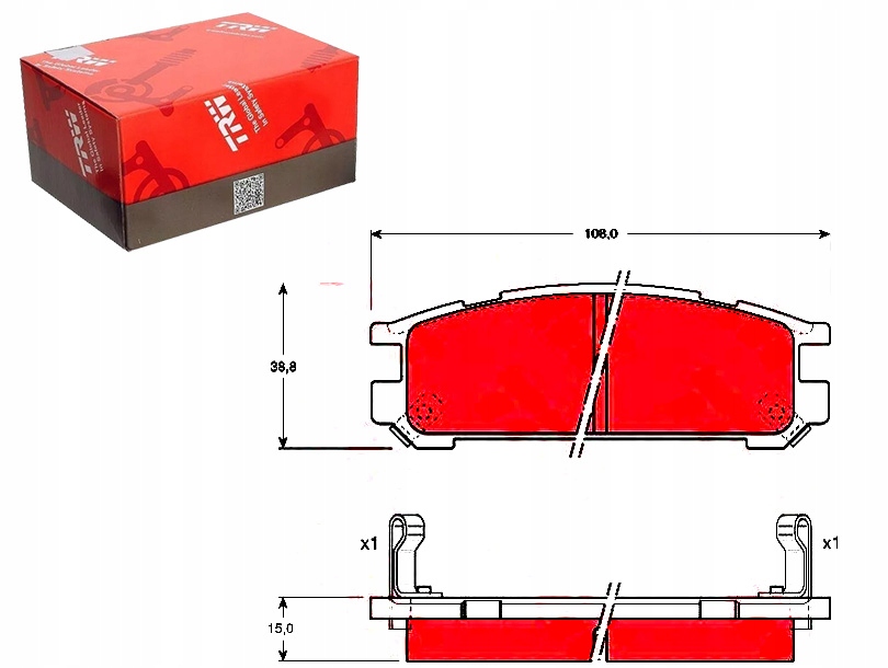 фото №1, Гальмівні колодки гальмівні subaru задня legacy trw