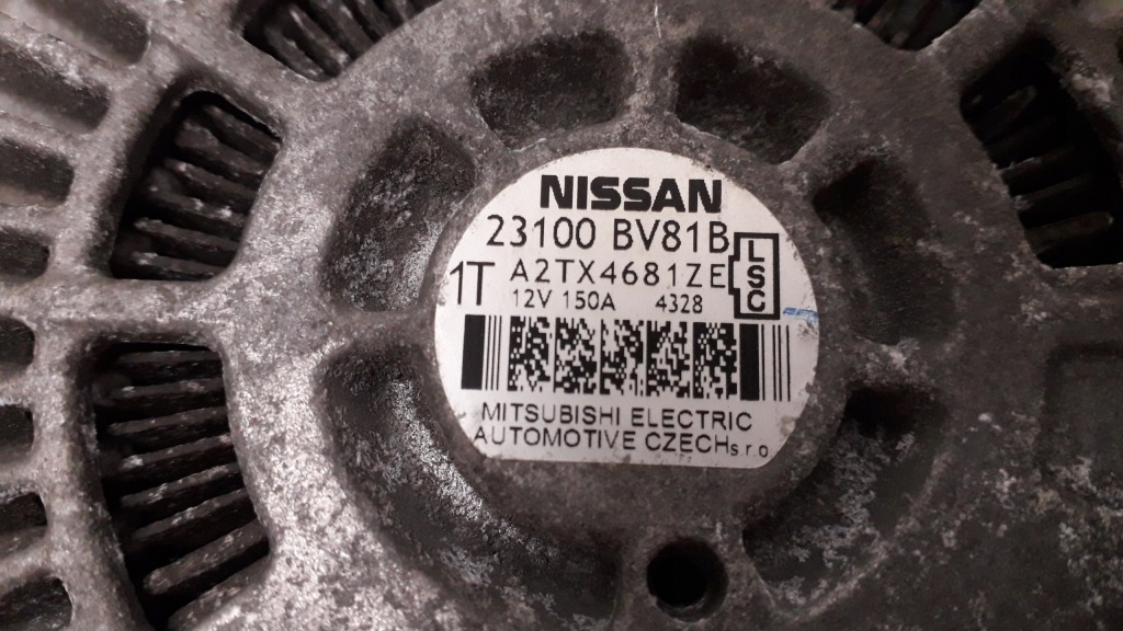 Nissan juke 1.6dig-t генератор 150a 23100bv81b Киев