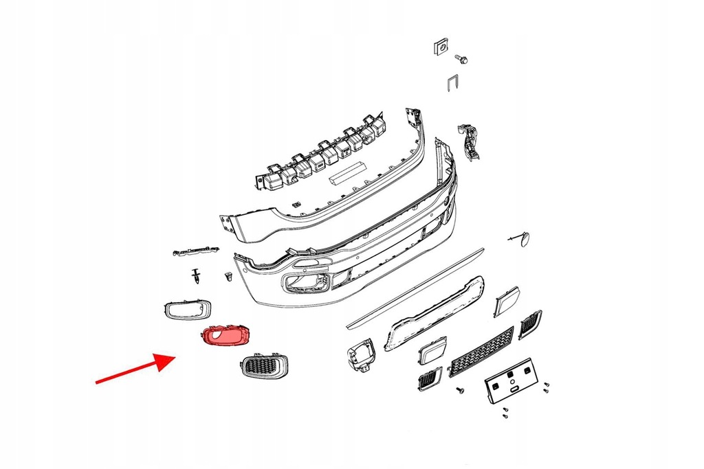фото №4, Jeep renegade i bu 2015-2018 рамка правого противотуманной фары 5xb28xs9aa