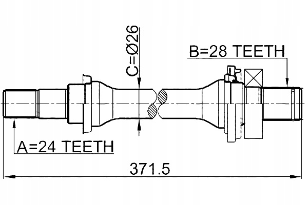 фото №2, Febest 2212-spaat wał привідний