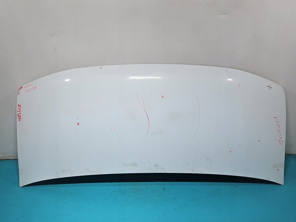 фото №2, Капот передняя renault master ii 01r белый