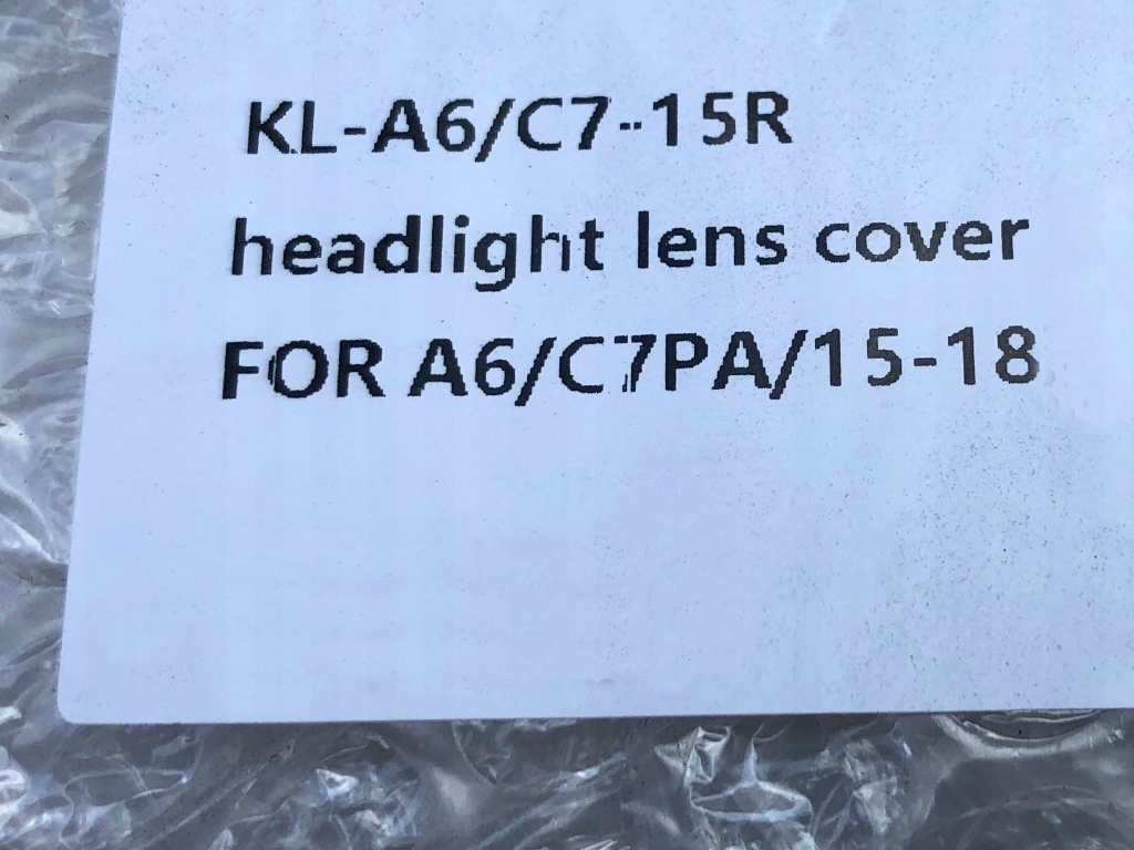 Стекло фары защита стекло фара лампы сторона правый перед do audi a6 c7 рестайлинг Доставка