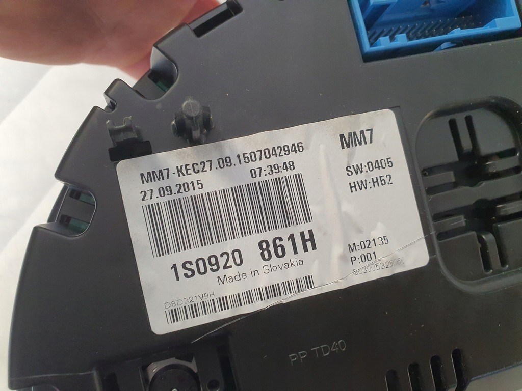 фото №6, Счетчик приборная панель приборы vw up citigo 1s0920861h